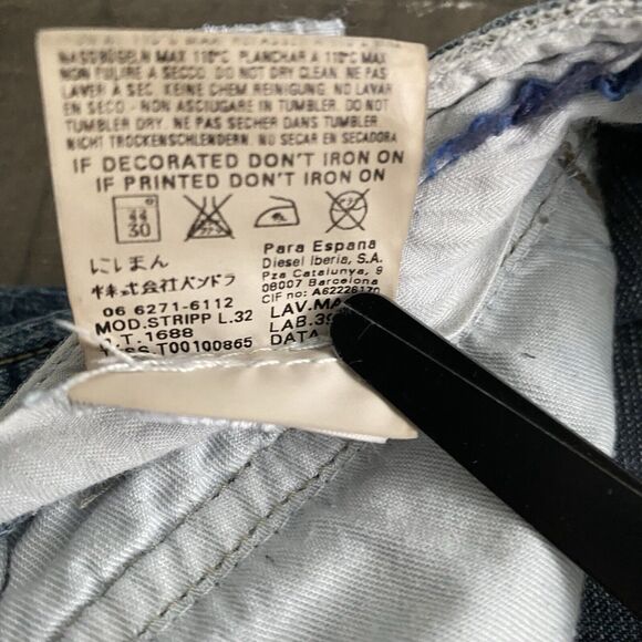 Diesel Industry SZ 32 Jeans Denim Womens RN93243 Flared Leg‎ Vintage - Picture 7 of 16